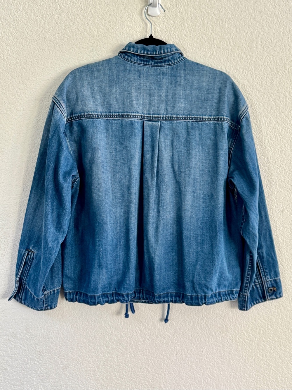 Madewell Light Blue Denim Jacket with Drawstring Hem Medium - Picture 5 of 8